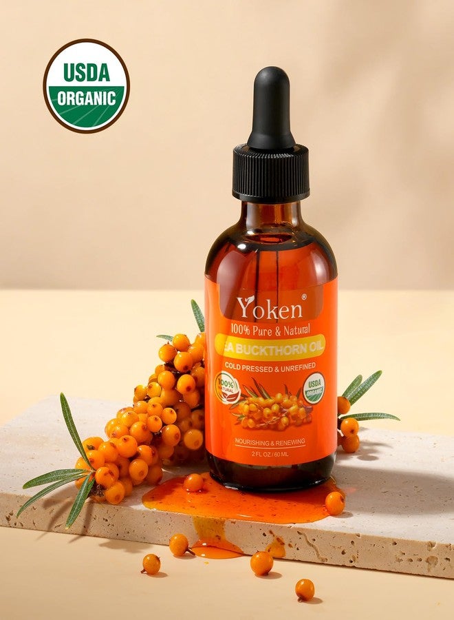 Yoken Cold Pressed Sea Buckthorn Oil Organic for Face Hair & Nails 2oz - 100% Natural Facial Oils from SeaBuckthorn Berry for Deep Hydration & Skin Nourishment, aceite de espino amarillo organico - Image 2